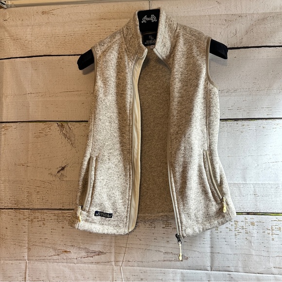 SIMPLY SOUTHERN Tried & True Women's Beige Full Zip Sleeveless Vest Size Small - Picture 13 of 14